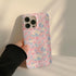 Cute Pink Flowers Garden Hard Phone Case Cover for iPhone 14, 13, 12, 11 Pro Max, Xr, Xs, 7, 8, and 14 Plus - Touchy Style .