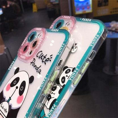 Cute Transparent Big Panda Phone Cases for iPhone 14, 13, 12, 11, Pro Max, X, XS, XR, 7, 8 Plus, and SE 2020 - Touchy Style .
