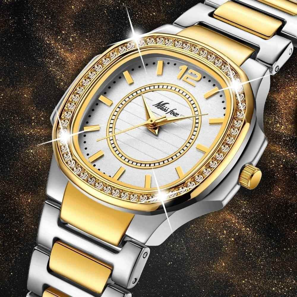 Diamond Quartz Stainless Steel Simple Watches For Women&