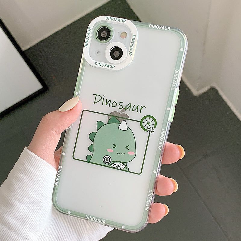 Dinosaur Cartoon Transparent Cute Phone Cases For Galaxy S22 S21 S20 S10 FE Plus Note 10 20 Ultra - Touchy Style .