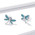 Dragonfly Earrings Charm Jewelry - 925 Sterling Silver (GX300) - Touchy Style .