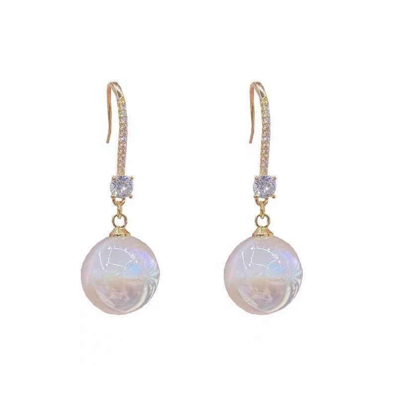 Drop Earrings Charm Jewelry ECJTXY54 Dreamy Temperament Colored Pearl Pendant - Touchy Style .