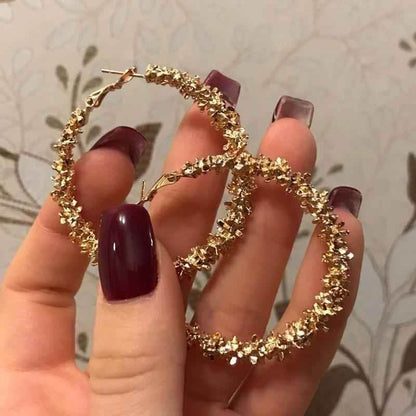 Earring Charm Jewelry 2021 Big Circle Round Hoop Earrings Statement Golden Punk Charm - Touchy Style