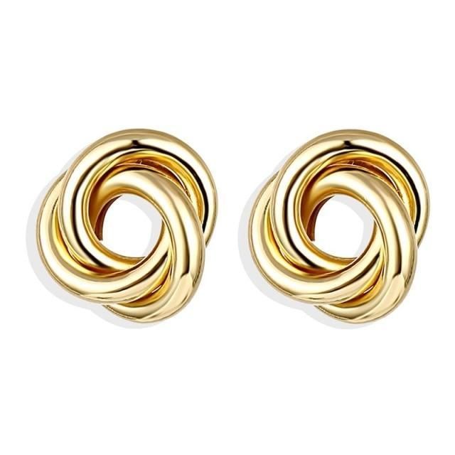 Earring Charm Jewelry 2021 Big Circle Round Hoop Earrings Statement Golden Punk Charm - Touchy Style .