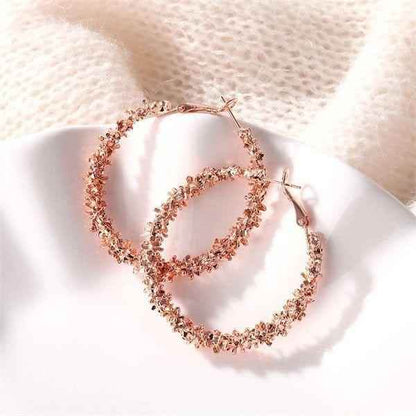 Earring Charm Jewelry 2021 Big Circle Round Hoop Earrings Statement Golden Punk Charm - Touchy Style .