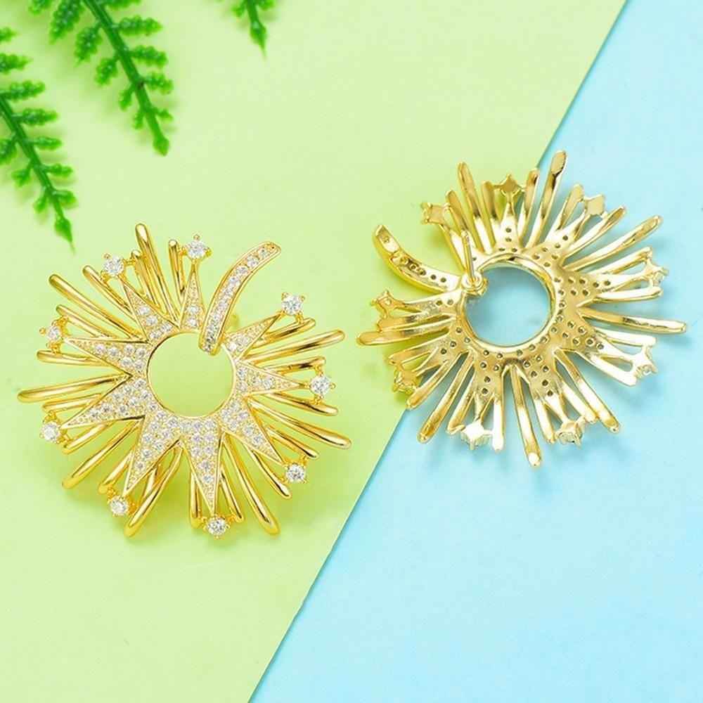 Earring Charm Jewelry 2021 Fireworks Flower Full Micro Paved Crystal Zircon Drop Earring Fashion - Touchy Style