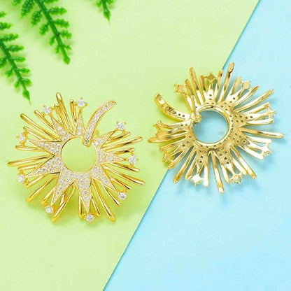 Earring Charm Jewelry 2021 Fireworks Flower Full Micro Paved Crystal Zircon Drop Earring Fashion - Touchy Style .