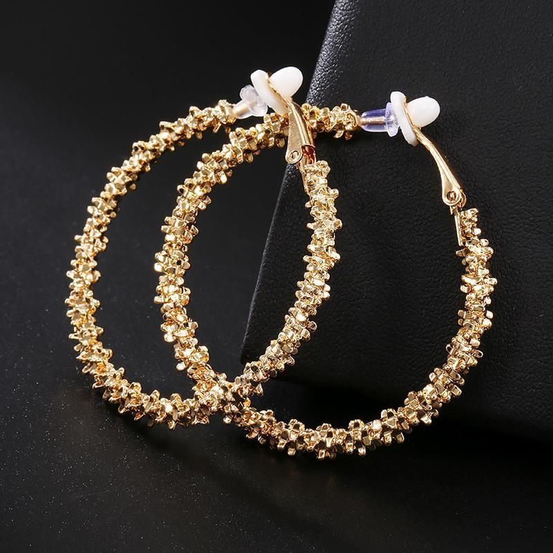 Earring Charm Jewelry 2021 Trendy Vintage Big Round Hoop Clip on Earrings Punk Charm - Touchy Style .