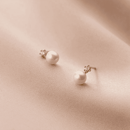 Earring Charm Jewelry Genuine 925 Sterling Silver Geometric Zircon Pearl Mini Small Stud Korean Style 2021 - Touchy Style