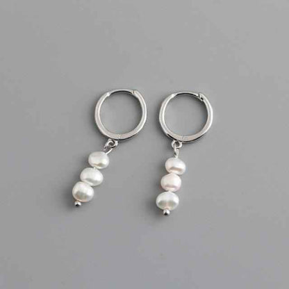 Earring Charm Jewelry Genuine 925 Sterling Silver Natural Freshwater Baroque Pearl Earrings 2021 - Touchy Style .