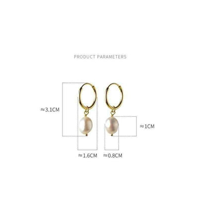 Earring Charm Jewelry Genuine 925 Sterling Silver Natural Freshwater Baroque Pearl Earrings 2021 - Touchy Style