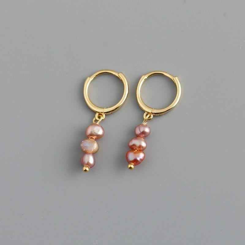 Earring Charm Jewelry Genuine 925 Sterling Silver Natural Freshwater Baroque Pearl Earrings 2021 - Touchy Style