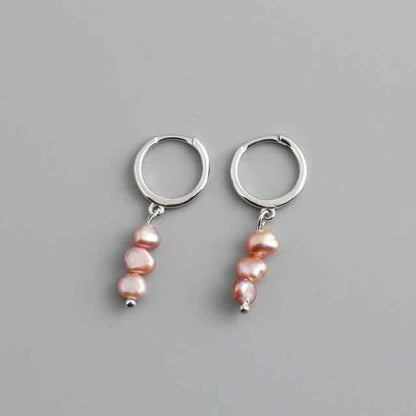 Earring Charm Jewelry Genuine 925 Sterling Silver Natural Freshwater Baroque Pearl Earrings 2021 - Touchy Style