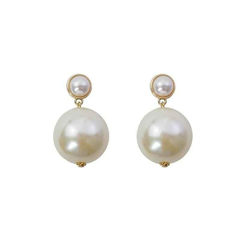 Earrings Charm Jewelry Big Pearl Korean Style 