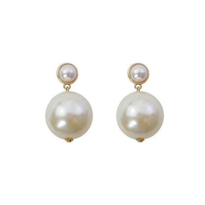 Earrings Charm Jewelry Big Pearl Korean Style 