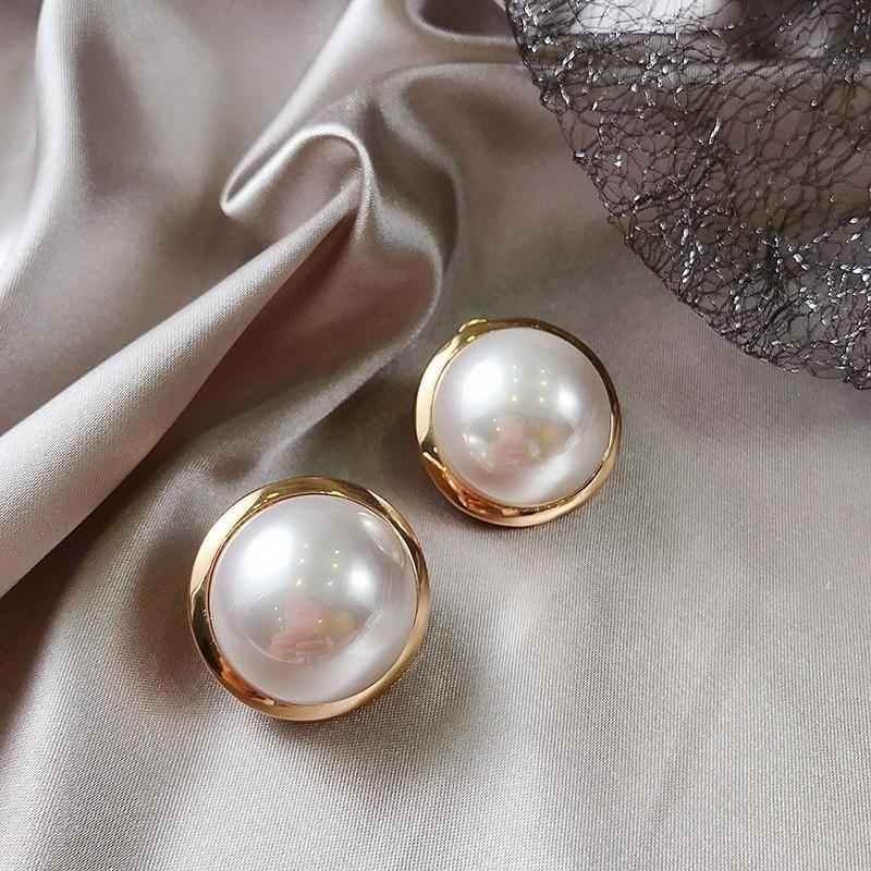 Earrings Charm Jewelry Big Round Simulated Pearl 