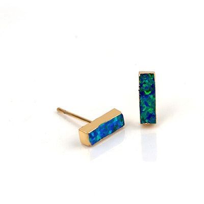 Earrings Charm Jewelry Rectangle Fire Opal Stone 