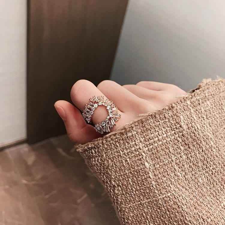 Exaggerated Crystal Open Finger Rings Charm Jewelry XYS1140 - Touchy Style