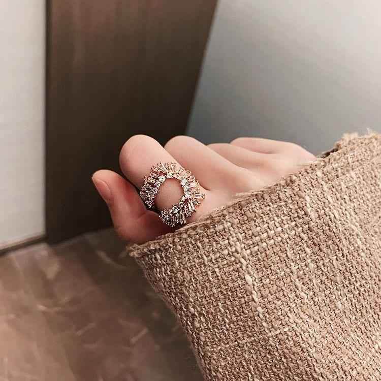 Exaggerated Crystal Open Finger Rings Charm Jewelry XYS1140 - Touchy Style .