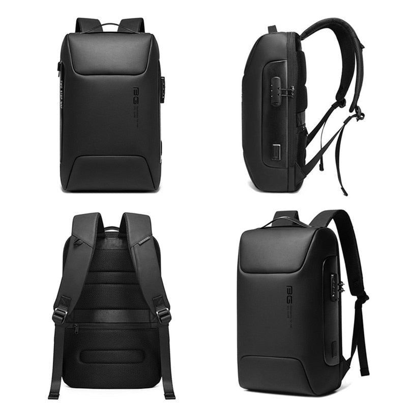 External Frame Oxford Black Cool Backpack Laptop Multifunctional WaterProof Business Bag MCBCOS40 - Touchy Style .