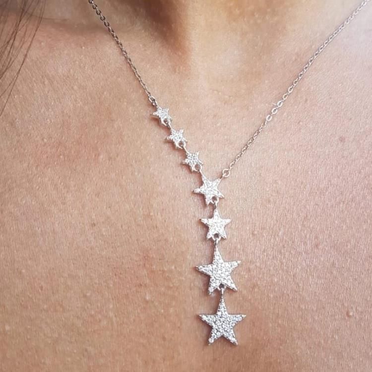 Fashion 7 Stars Necklaces Charm Jewelry - Touchy Style .