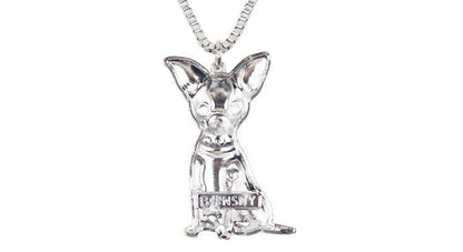 Fashion Acrylic Chihuahuas Dog Pattern Necklace Charm Jewelry BOS1054 - Touchy Style .