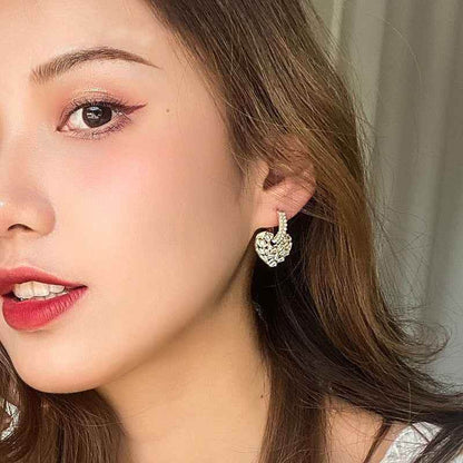 Fashion Crystal Heart-Shaped Earrings Charm Jewelry XYS022 - Touchy Style