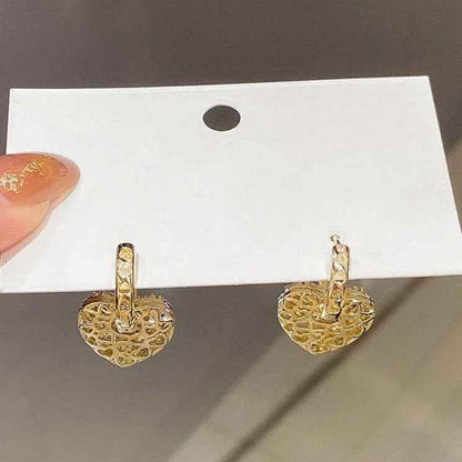 Fashion Crystal Heart-Shaped Earrings Charm Jewelry XYS022 - Touchy Style