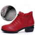 Fashion Leather Fur Ankle Boots Women&