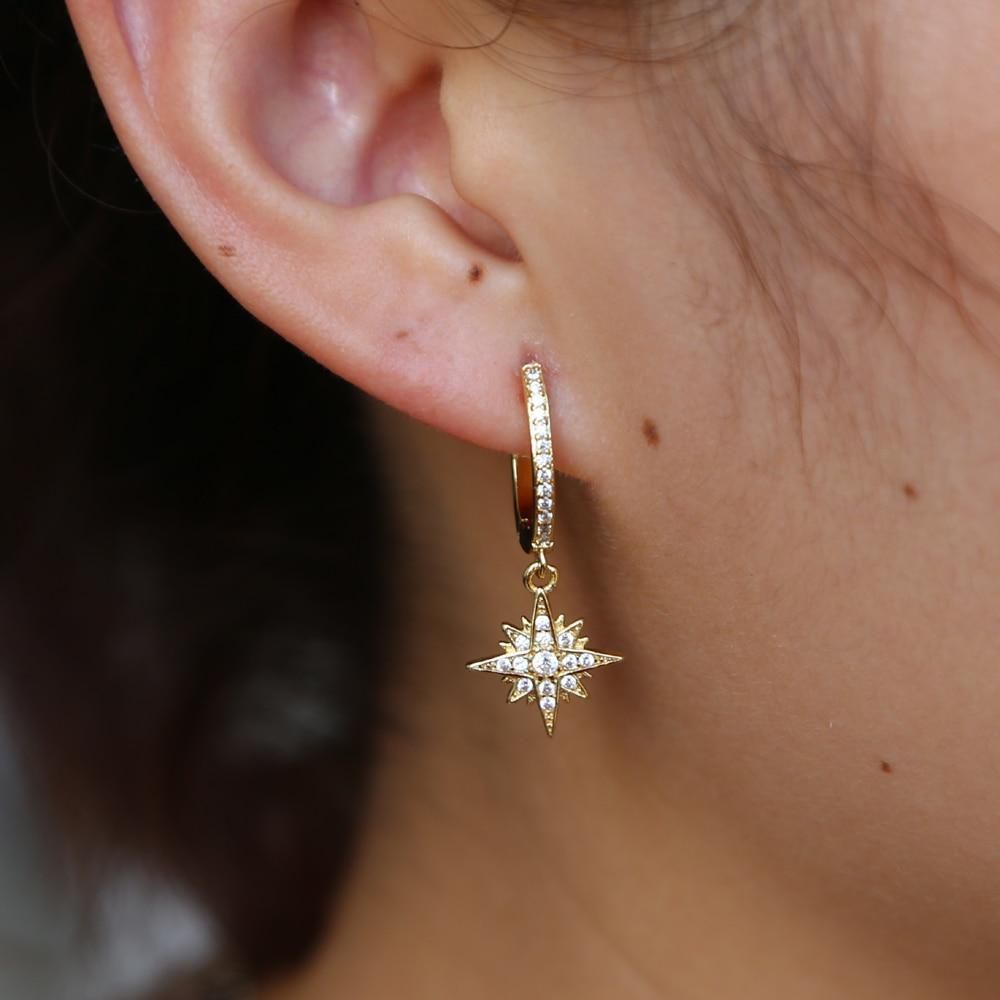 Fashion North Star Earrings Charm Jewelry - Touchy Style .