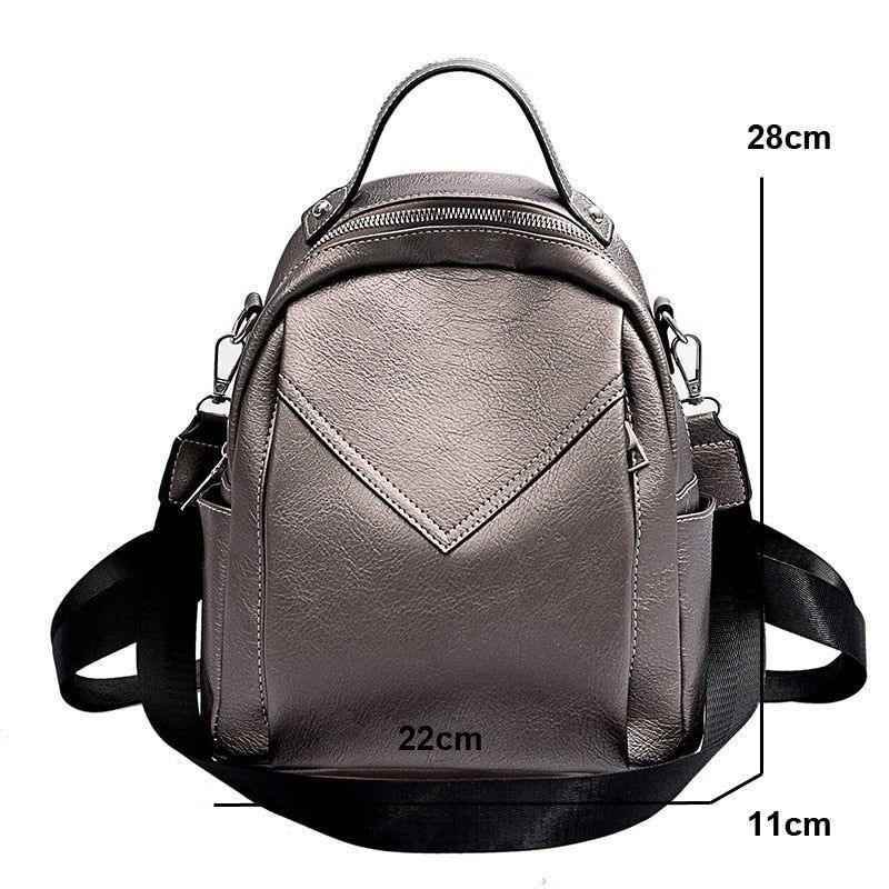 Fashion Rucksack Vintage Leather School Girls Women&