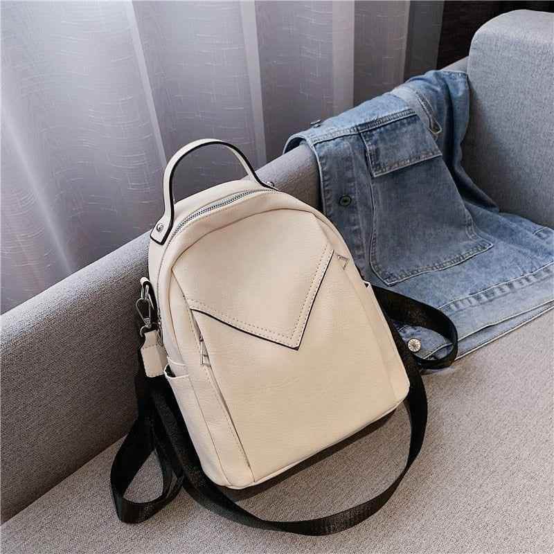 Fashion Rucksack Vintage Leather School Girls Women&