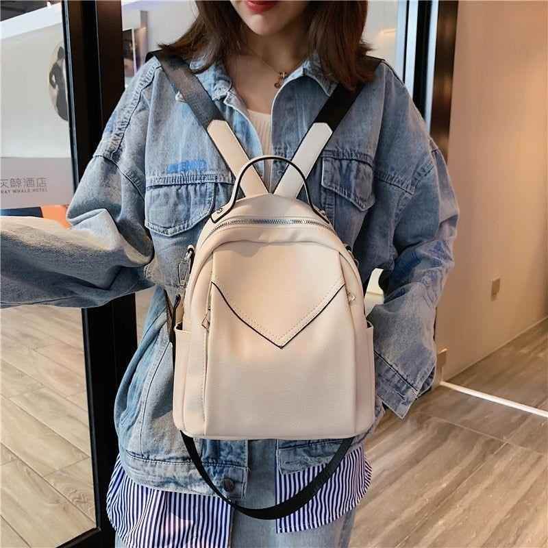 Fashion Rucksack Vintage Leather School Girls Women&