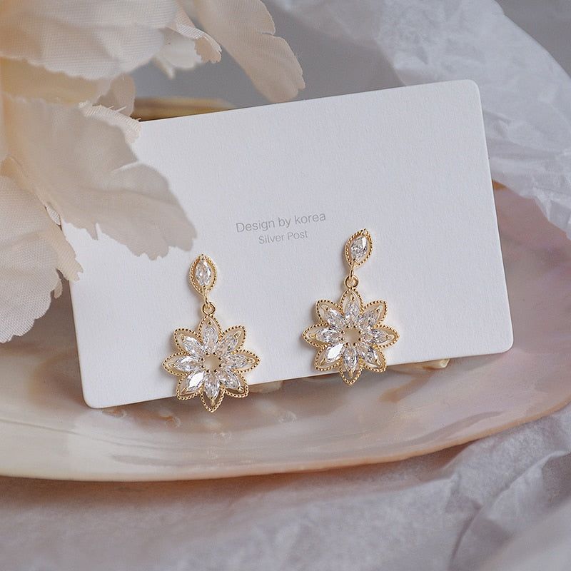 Fashion Shining Sunflower Earrings Charm Jewelry XYS0219 - Touchy Style .