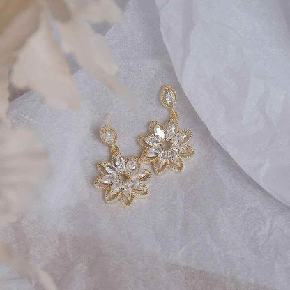 Fashion Shining Sunflower Earrings Charm Jewelry XYS0219 - Touchy Style