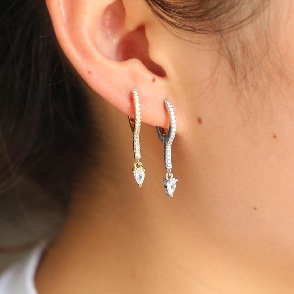 Fashion Tear Drop Crystal Earrings Charm Jewelry - Touchy Style .