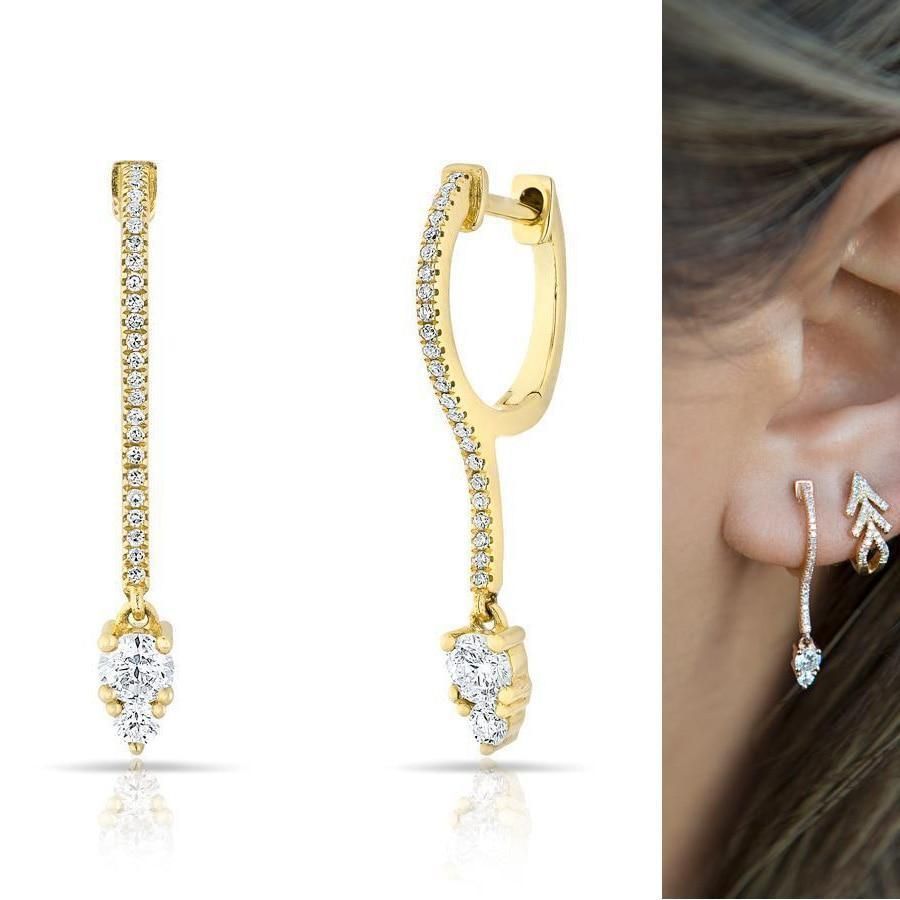 Fashion Tear Drop Crystal Earrings Charm Jewelry - Touchy Style .