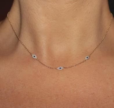 Fine Turkish Evil Eye Necklaces Charm Jewelry - Touchy Style .