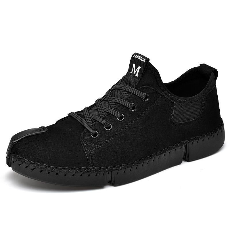 Flat Breathable Sneakers Black Men&