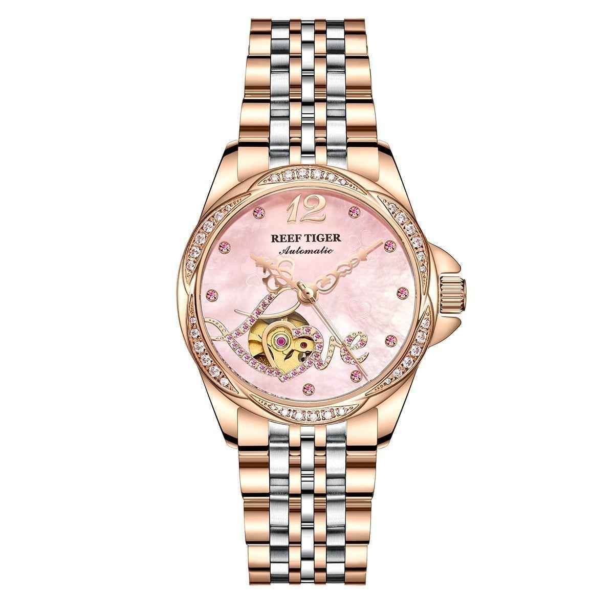 Flower Love Heart Simple Watches For Women&