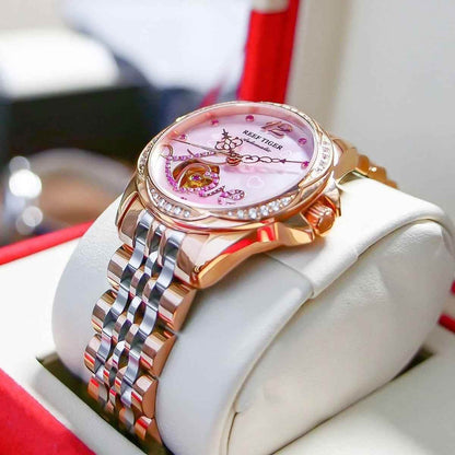 Flower Love Heart Simple Watches For Women&