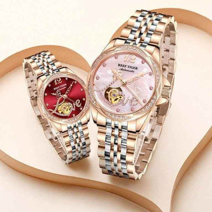 Flower Love Heart Simple Watches For Women&