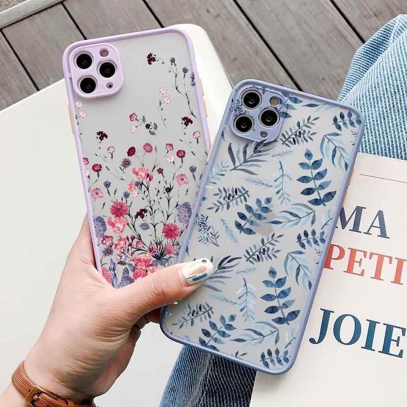 Flower Painted Cute Phone Cases For iPhone X XS MAX XR 6s 7 8 Plus SE 2 12 11 pro MAX - Touchy Style
