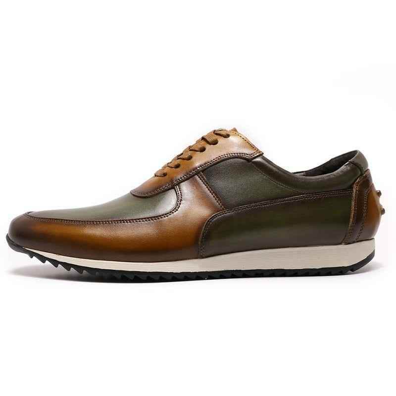 Genuine Leather Oxford Street Style Sneakers Men&