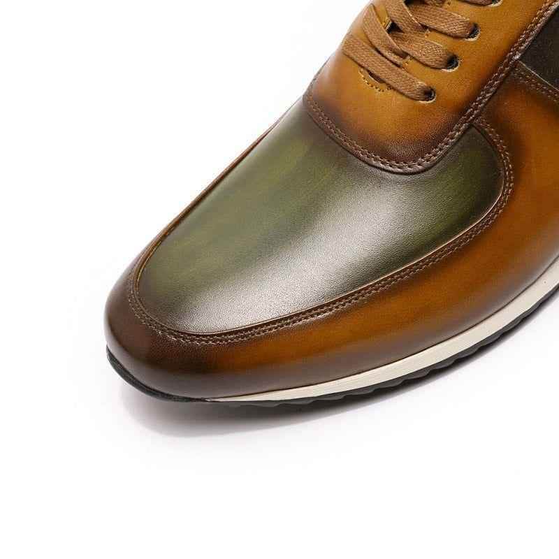 Genuine Leather Oxford Street Style Sneakers Men&