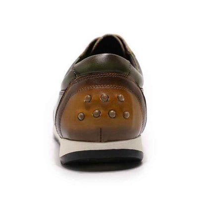 Genuine Leather Oxford Street Style Sneakers Men&