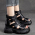 Genuine Leather Women Casual Shoes EM716 Retro Wedges Handmade Weave Sandals - Touchy Style .