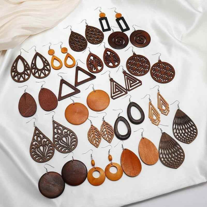 Geometric Big Dangle Earrings Charm Jewelry DS0425 - Touchy Style