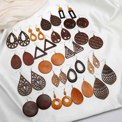 Geometric Big Dangle Earrings Charm Jewelry DS0425 - Touchy Style