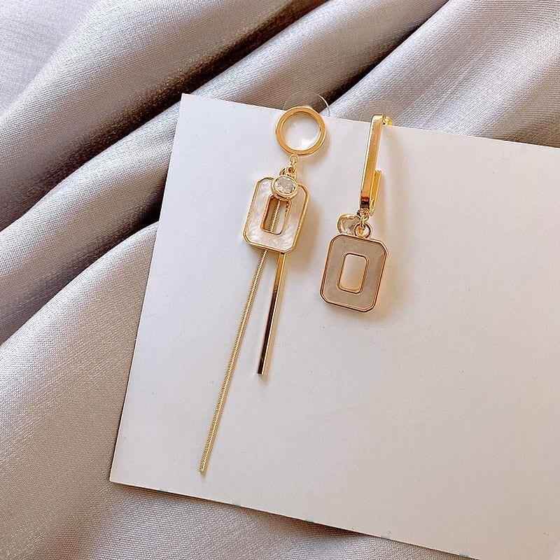 Geometric Elements Asymmetric Long Earrings Charm Jewelry XYS0137 - Touchy Style .